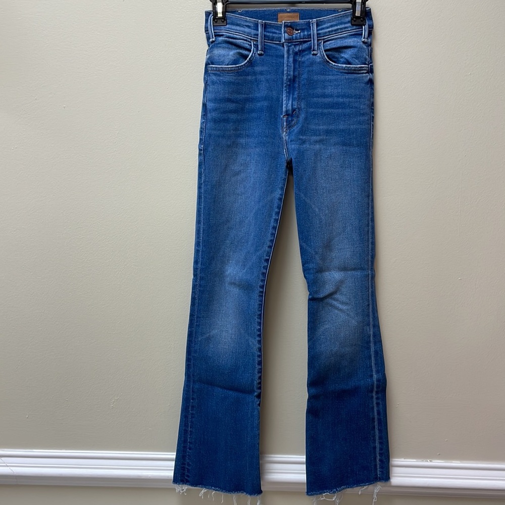 New MOTHER The Hustler High-Rise Ankle Fray Jeans in Layover!!🔥🔥🔥 - Picture 7 of 16